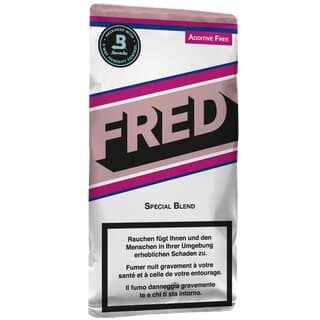 Eine Packung Fred Rose Drehtabak im Beutel.