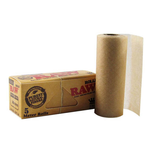 RAW Rolls Classic 5m – naturbelassenes Zigarettenpapier auf Rolle für individuelle Länge, jetzt im Online-Shop erhältlich.