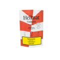 Sachet avec Heimat tabac à rouler foncé, tradition suisse, design rouge et blanc, avertissement, idéal pour les amateurs de tabac.