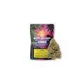 Verpackung der CBD-Blüten Maui Kush von Green Passion mit tropischem Design und einer Blüte im Vordergrund.
