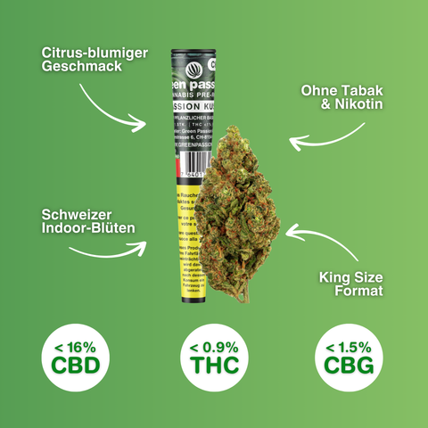 Passion Kush Pre-Rolls - Joint de CBD Indoor