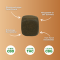 Golden Maroc CBD Hash Indoor: Dark, cube-shaped block with a floral aroma, crumbly texture, handcrafted and produced in Switzerland...