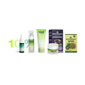 CBD Wellbeing-Set mit verschiedenen Dolocan-Produkten und Green Passion Bio-Hanftee und Hanfsamen, 10% CBD-Anteil.