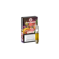 Verpackung und Kartusche der CBD Vape Cartridge Zkittles von Green Passion mit buntem Design und Fruchtmotiven.