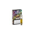 Verpackung einer Cannabis Vape Cartridge mit der Aufschrift 'Cookies' von Green Passion, daneben die dazugehörige Kartusche.