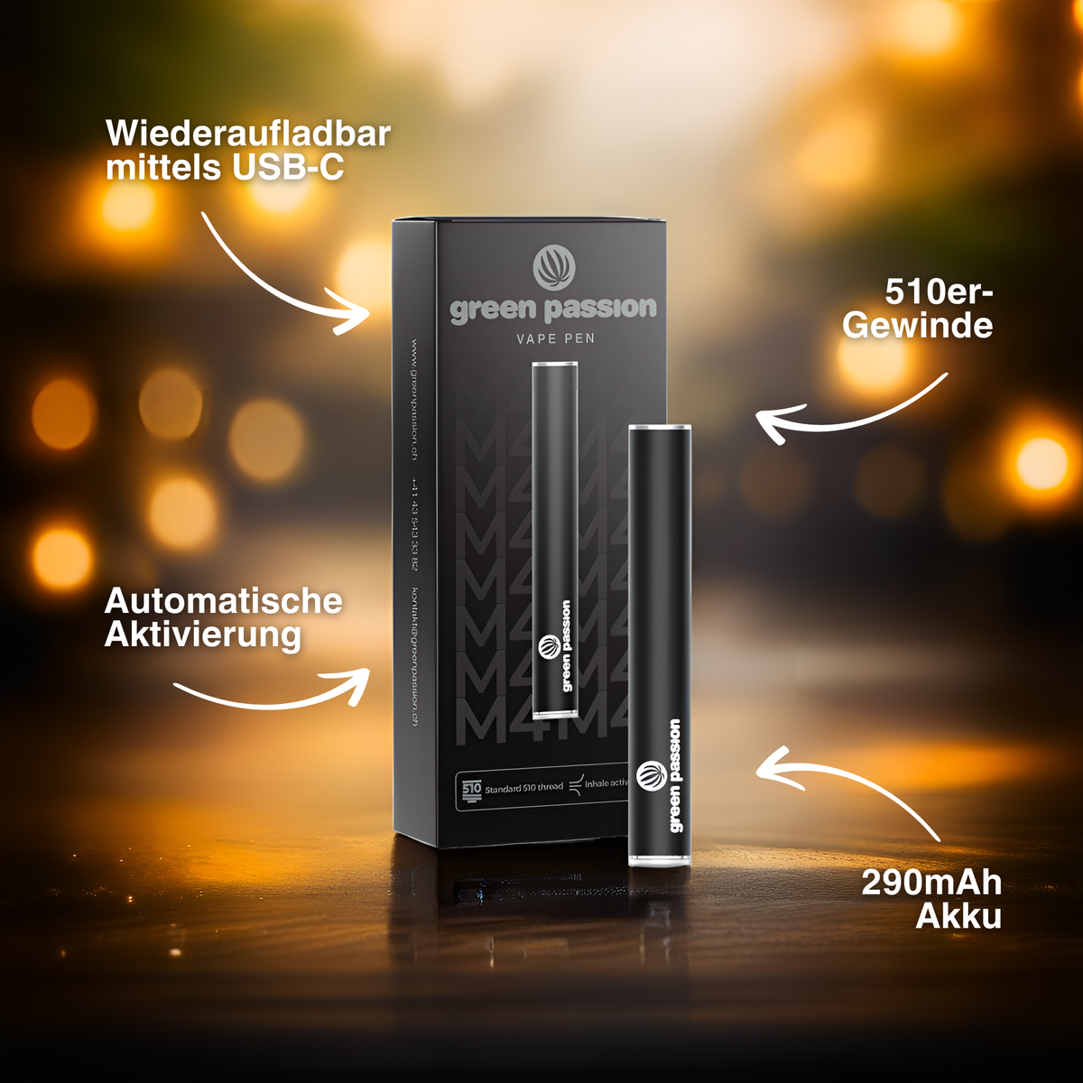 CBD Vape Pen kaufen passend zu unseren CBD Cartridges – Green Passion