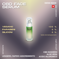 Siero viso DOLOCAN con CBD, aloe vera e acido ialuronico, privo di parabeni e siliconi, confezionato in Svizzera, vegano e dermatologicamente testato.