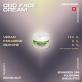 DOLOCAN CBD Face Cream in einem grünen Tiegel, vegan, ohne Parabene und Silikone, dermatologisch getestet, hergestellt in der Schweiz.