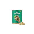 Verpackung von Green Passion Bio-Hanfsamen, geschält, 150g, mit veganem Symbol und Hinweis auf hohen Proteingehalt.