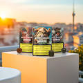 Green Passion Hash Collection at Sunset – CBD hash blocks with Red Lebanese, Golden Maroc & Manali Cream for relaxing moments