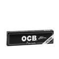 OCB Black Premium Papers Slim avec filtres, emballage noir avec écriture blanche, idéal pour les cigarettes roulées à la main.