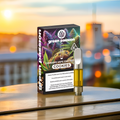 CBD Vape Cartridge Cookies from Green Passion – sweet and tangy flavor with 55% CBD. Premium 1ml liquid for an intense vaping experience.