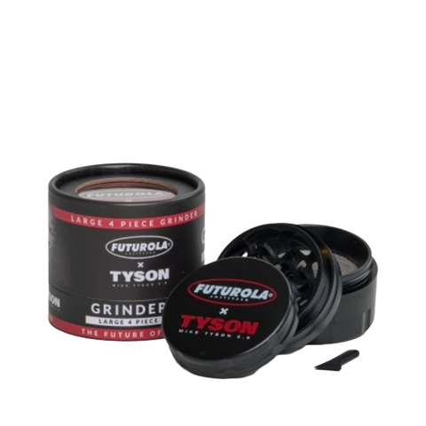 Mike Tyson 2.0 x Futurola Grinder – Grand modèle 4 pièces (noir)