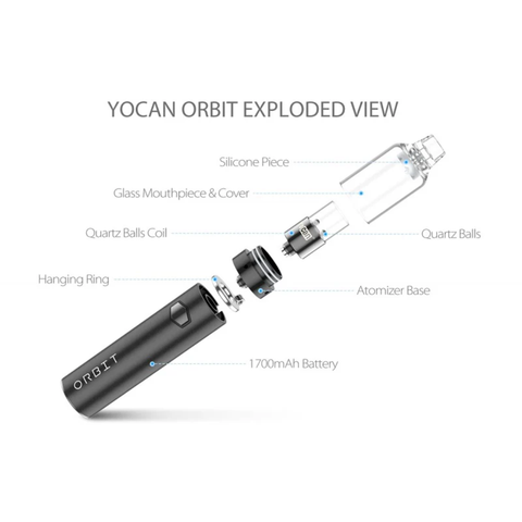 Yocan Orbit Black - Mini Dab Rig Vaporizer