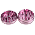 Der Black Leaf Grinder Bitch Bong in Pink, 2-teilig, 50mm, geöffnet. Hochwertiges Zubehör von Green Passion für effizientes Zerkleinern.