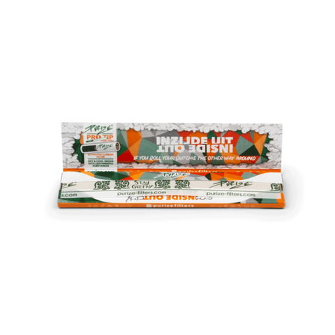 PURIZE Inside Out Papers King Size Slim – ungebleichtes Hanfpapier, ideal für konische Drehtechnik, plastikfreie Verpackung, vegan und chlorfrei