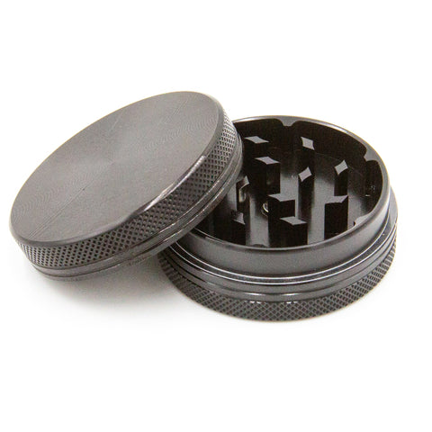 Grinder Aluminium Noir 2 Parties